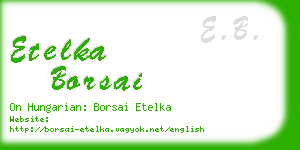 etelka borsai business card